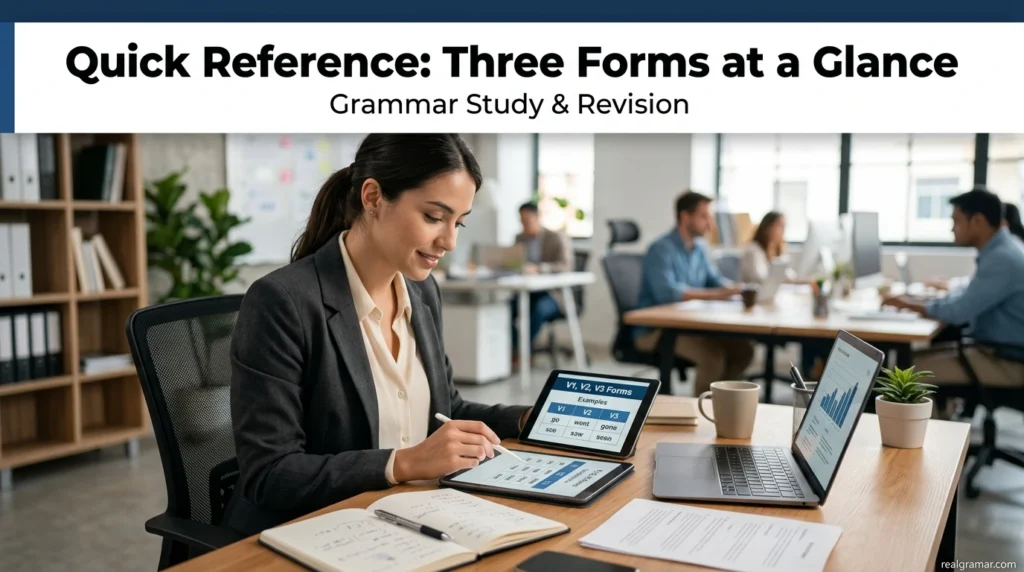 Quick Reference: Three Forms at a Glance