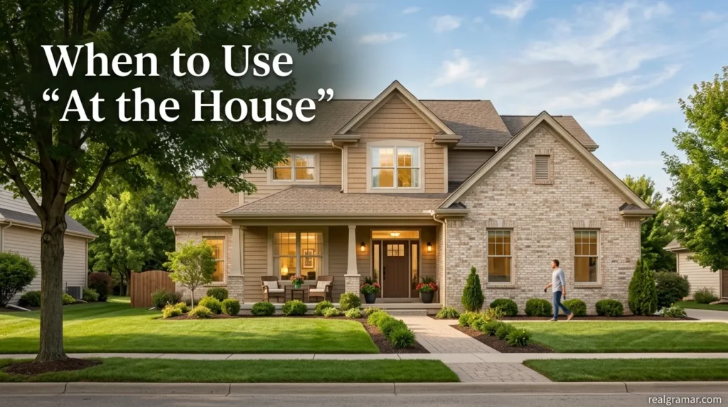 When to Use "At the House"