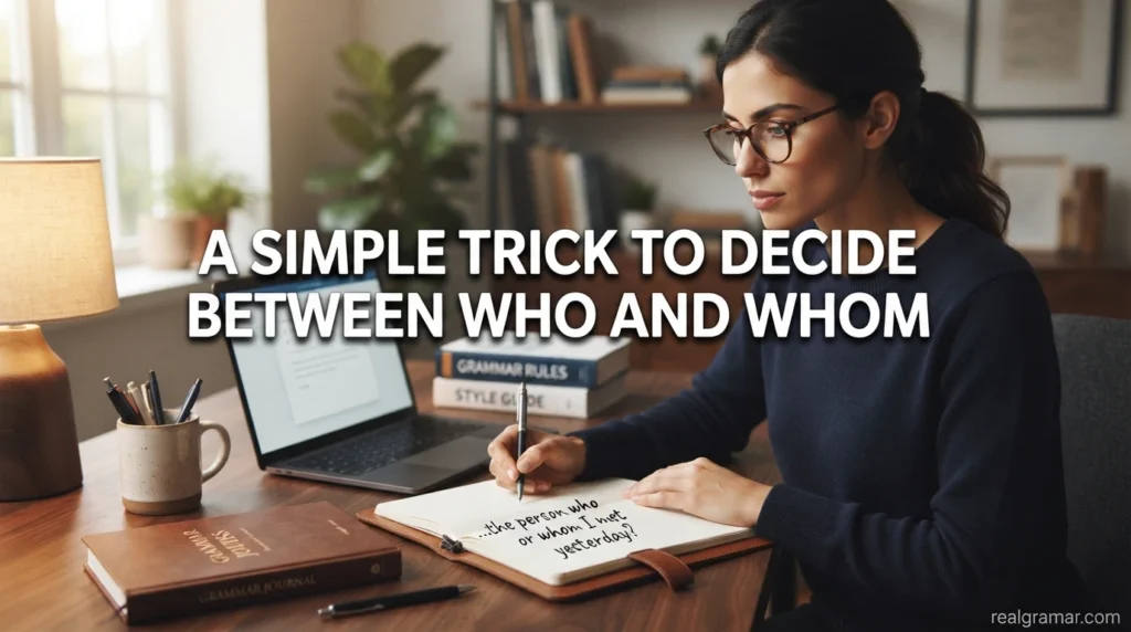 A Simple Trick to Decide Between Who and Whom