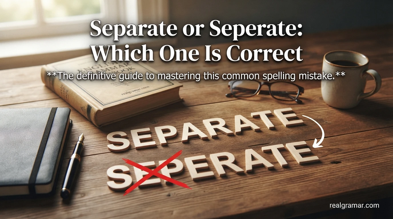 Separate or Seperate: Which One Is Correct