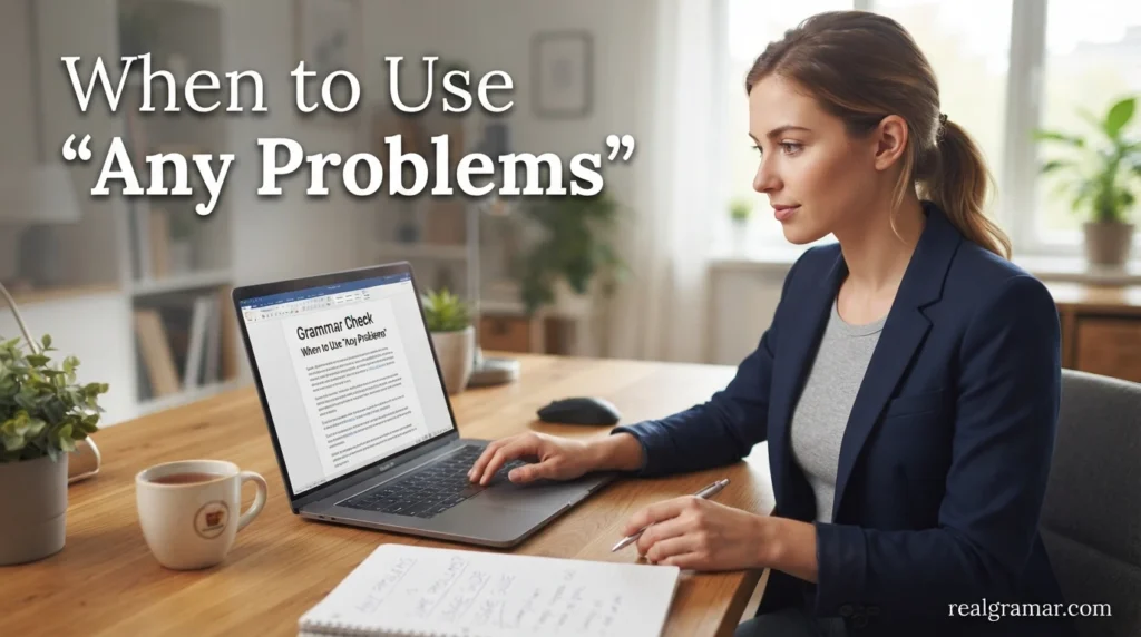 When to Use "Any Problems"