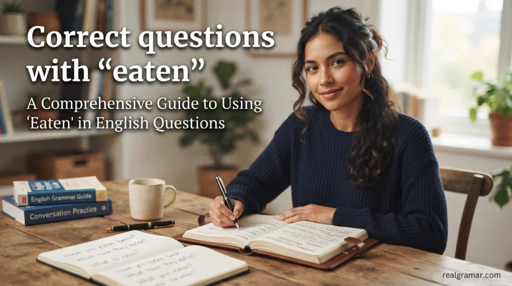 Correct questions with “eaten”