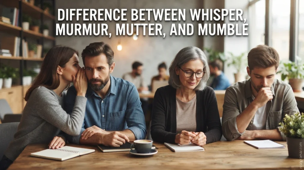 Difference Between Whisper, Murmur, Mutter, and Mumble