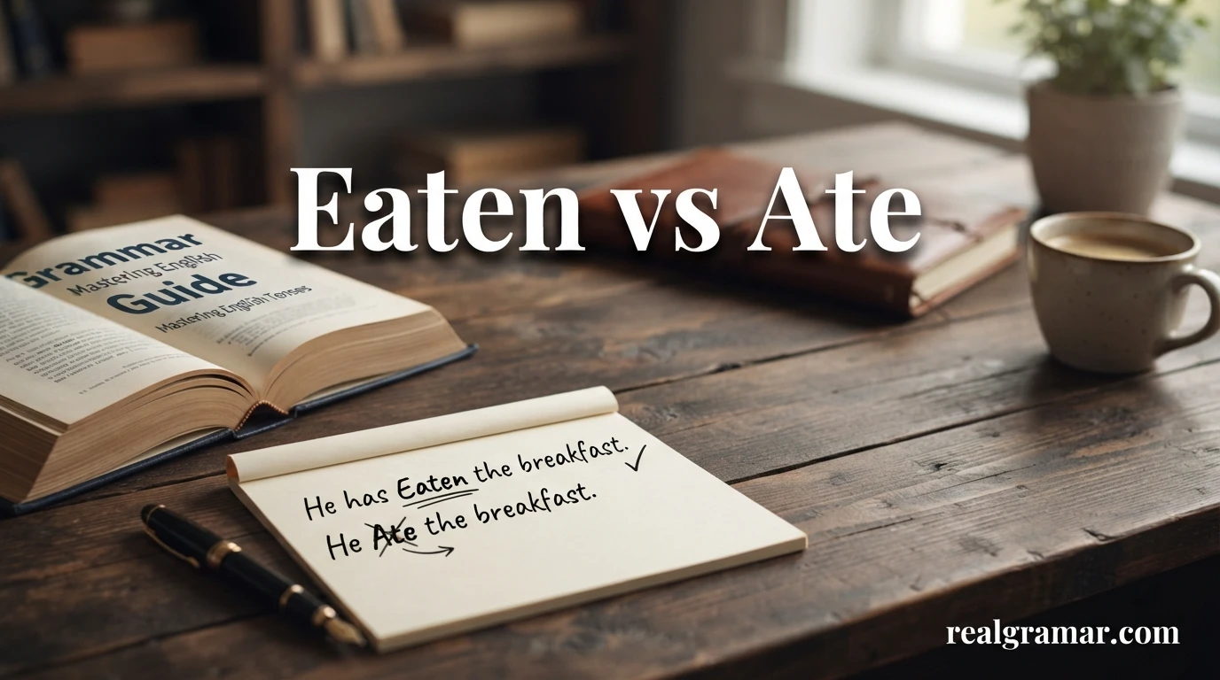 Eaten vs Ate