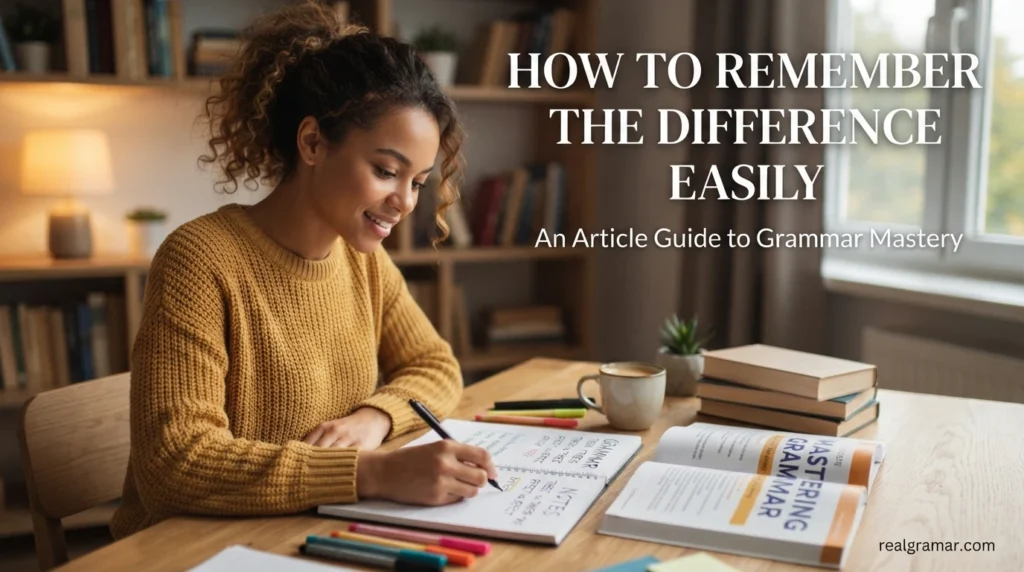 How to Remember the Difference Easily