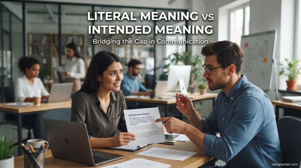 Literal Meaning vs Intended Meaning