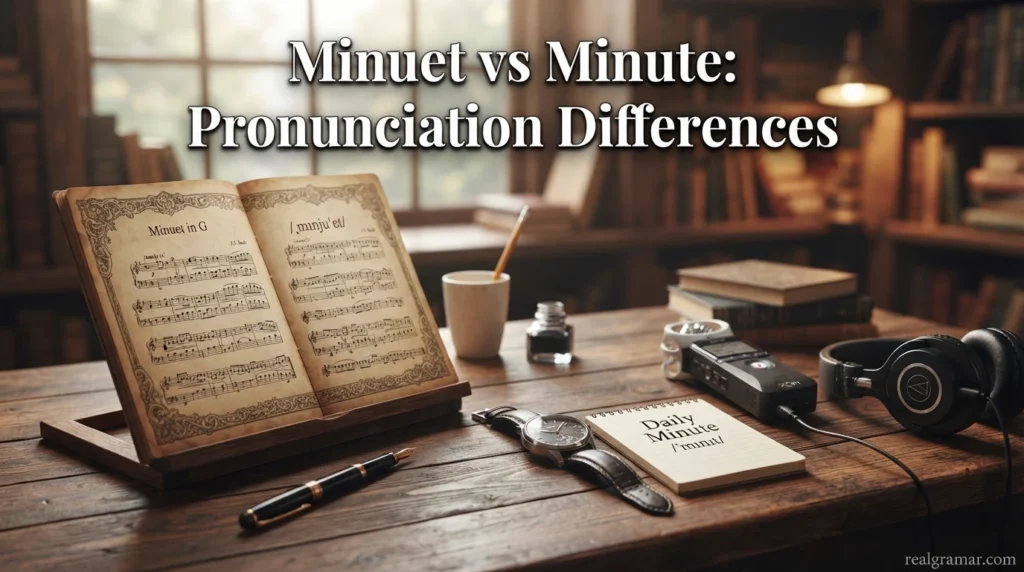 Minuet vs Minute: Pronunciation Differences