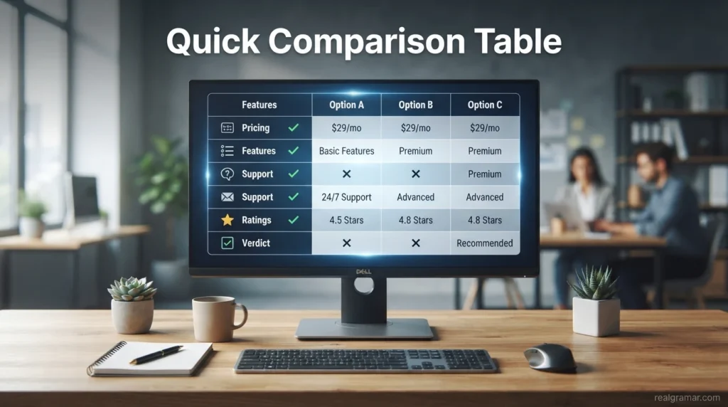 Quick Comparison Table