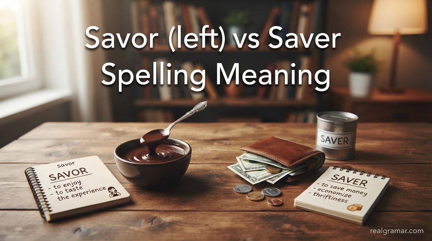 Savor vs Saver Spelling Meaning