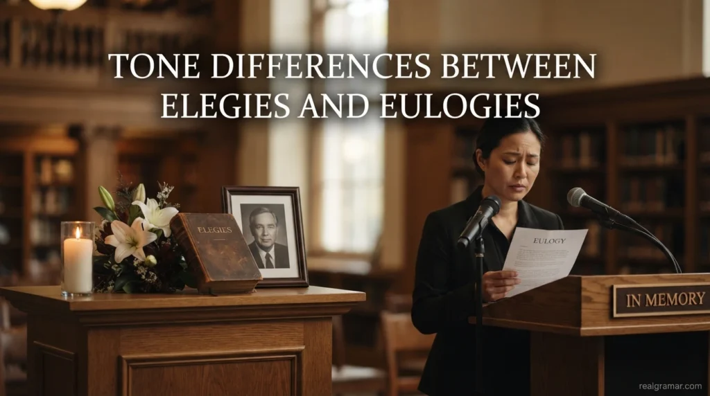Tone Differences Between Elegies and Eulogies