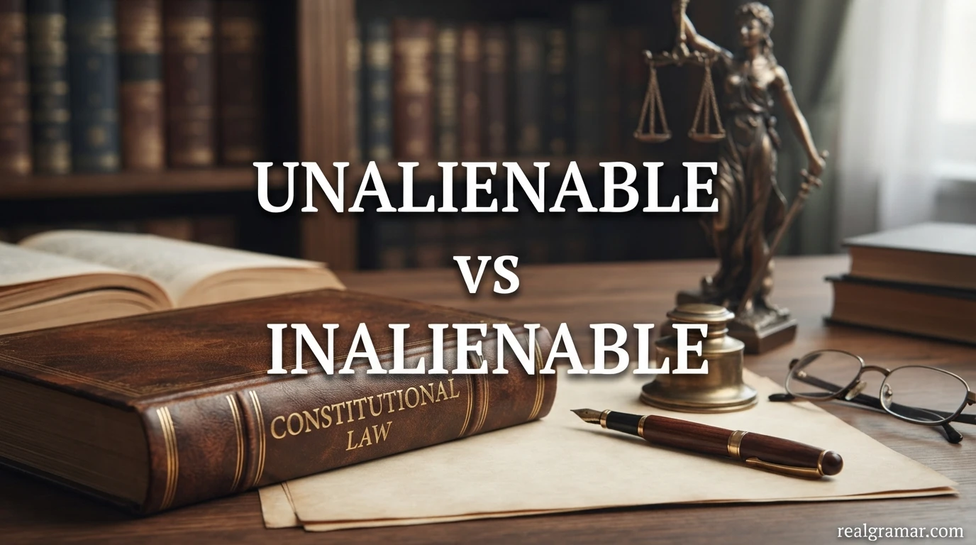Unalienable vs Inalienable