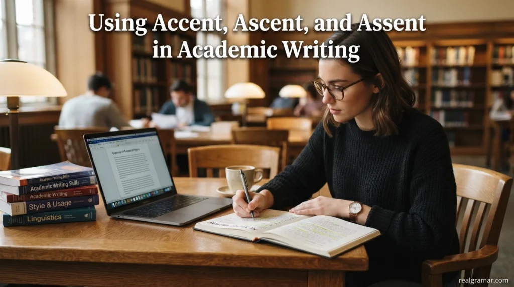 Using Accent, Ascent, and Assent in Academic Writing