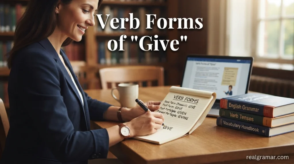 Verb Forms of "Give"