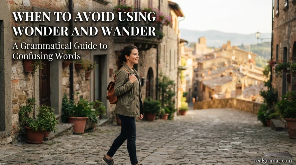 When to Avoid Using Wonder and Wander