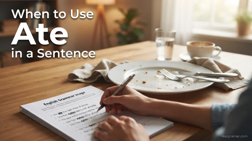 When to Use “Ate” in a Sentence
