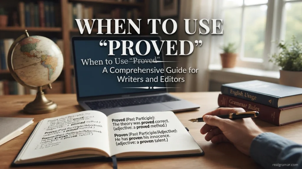When to Use "Proved"