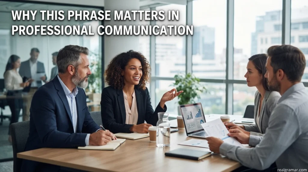 Why This Phrase Matters in Professional Communication