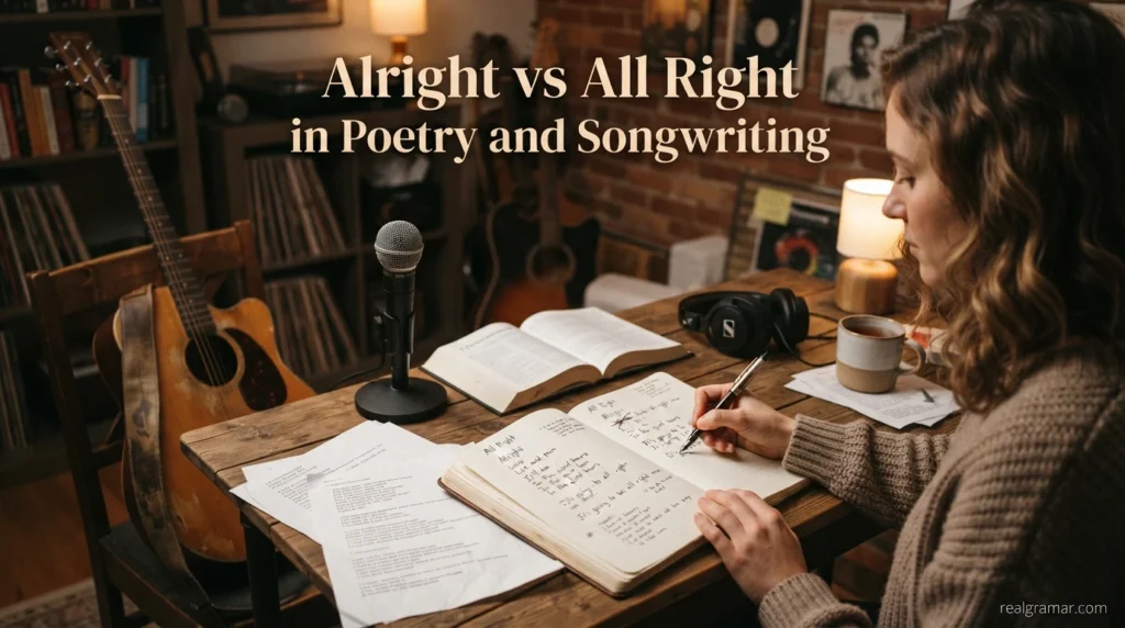 Alright vs All Right in Poetry and Songwriting