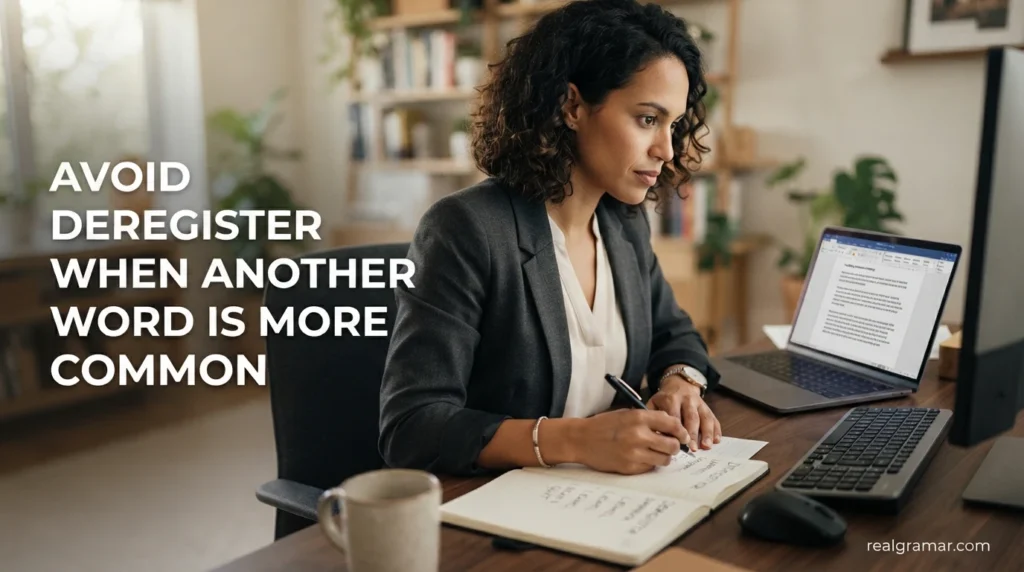 Avoid Deregister When Another Word Is More Common