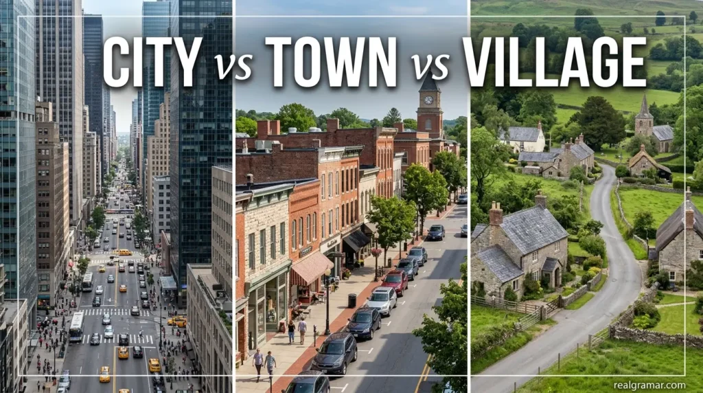 City vs Town vs Village