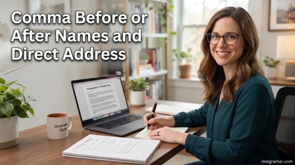 Comma Before or After Names and Direct Address