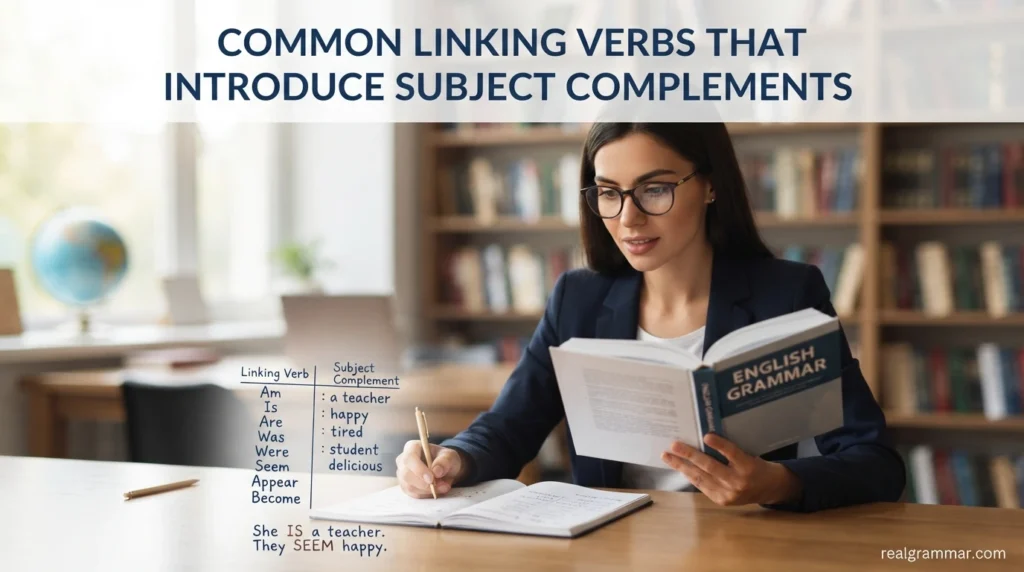 Common Linking Verbs That Introduce Subject Complements