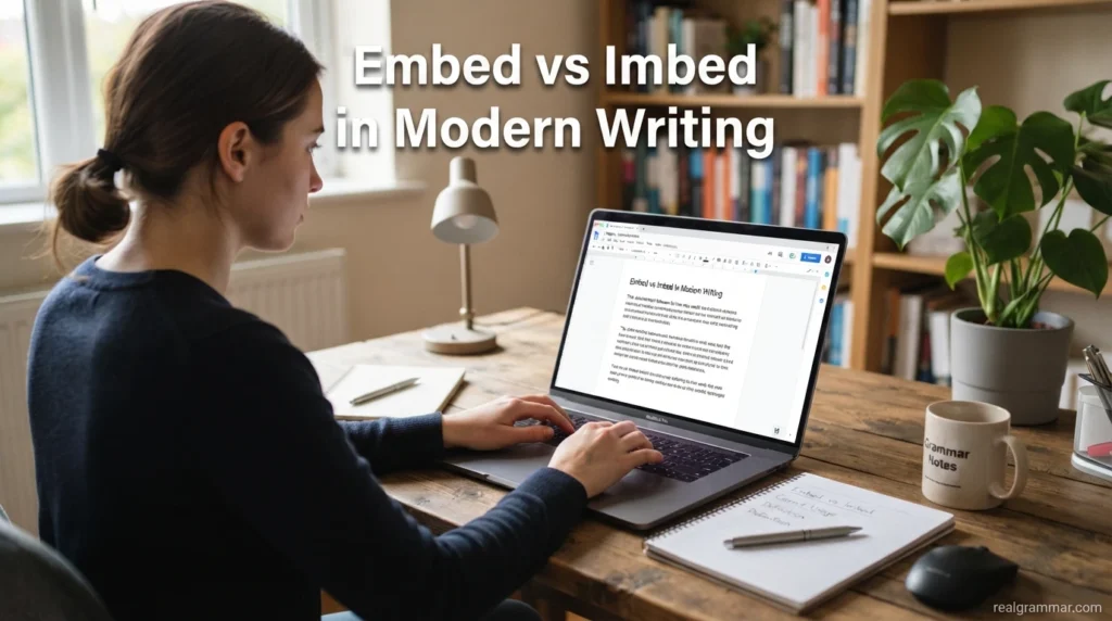 Embed vs Imbed in Modern Writing