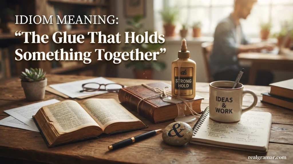 Idiom Meaning: “The Glue That Holds Something Together”