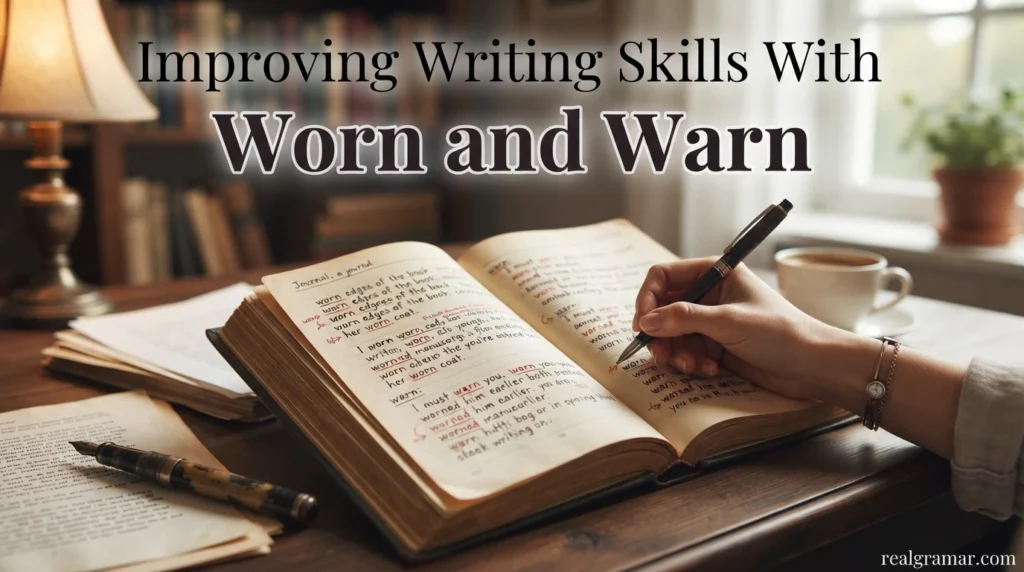 Improving Writing Skills With Worn and Warn