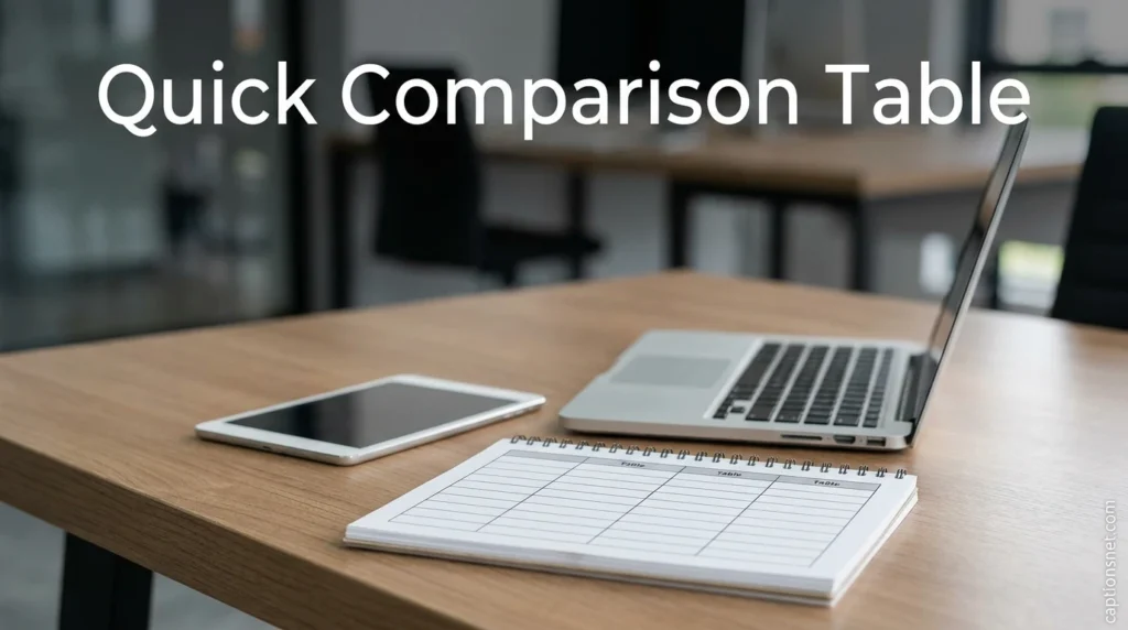 Quick Comparison Table