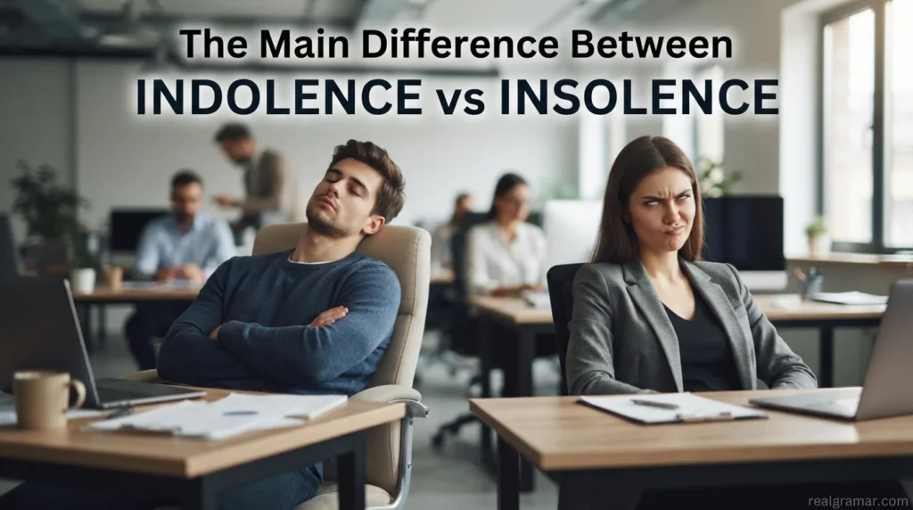 The Main Difference Between Indolence and Insolence