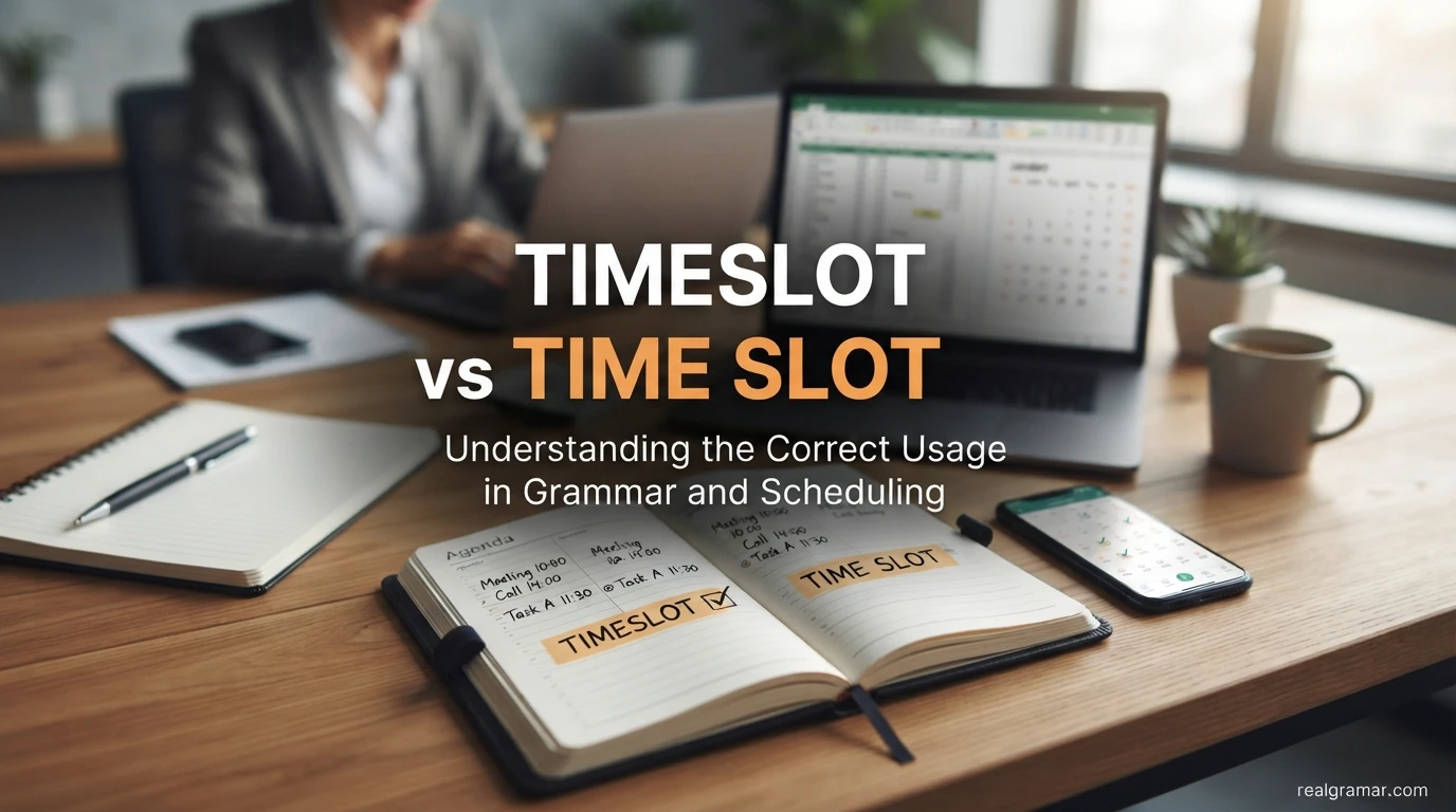 Timeslot vs Time Slot