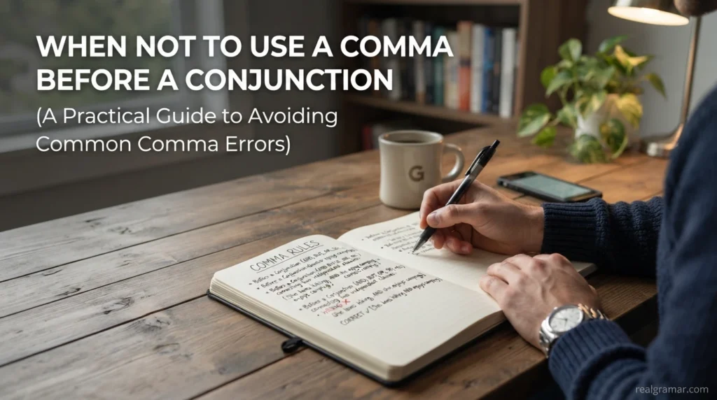 When Not to Use a Comma Before a Conjunction