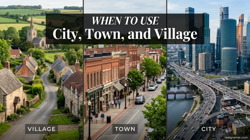 When to Use City, Town, and Village