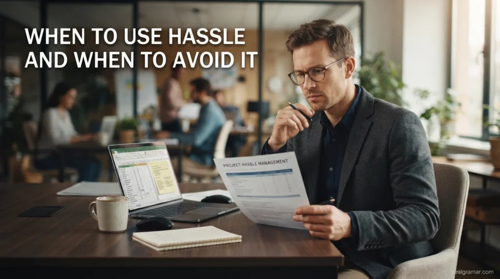 When to Use Hassle and When to Avoid It