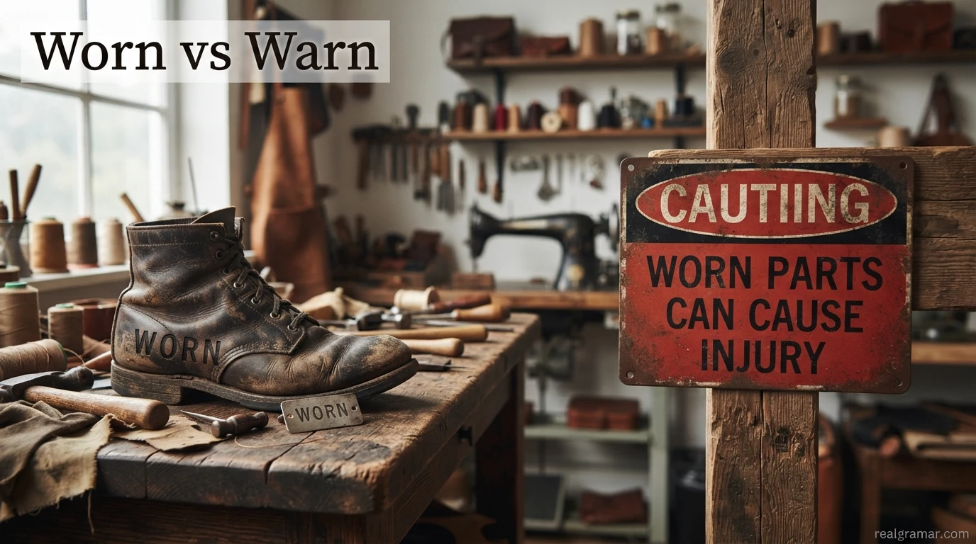 Worn vs Warn
